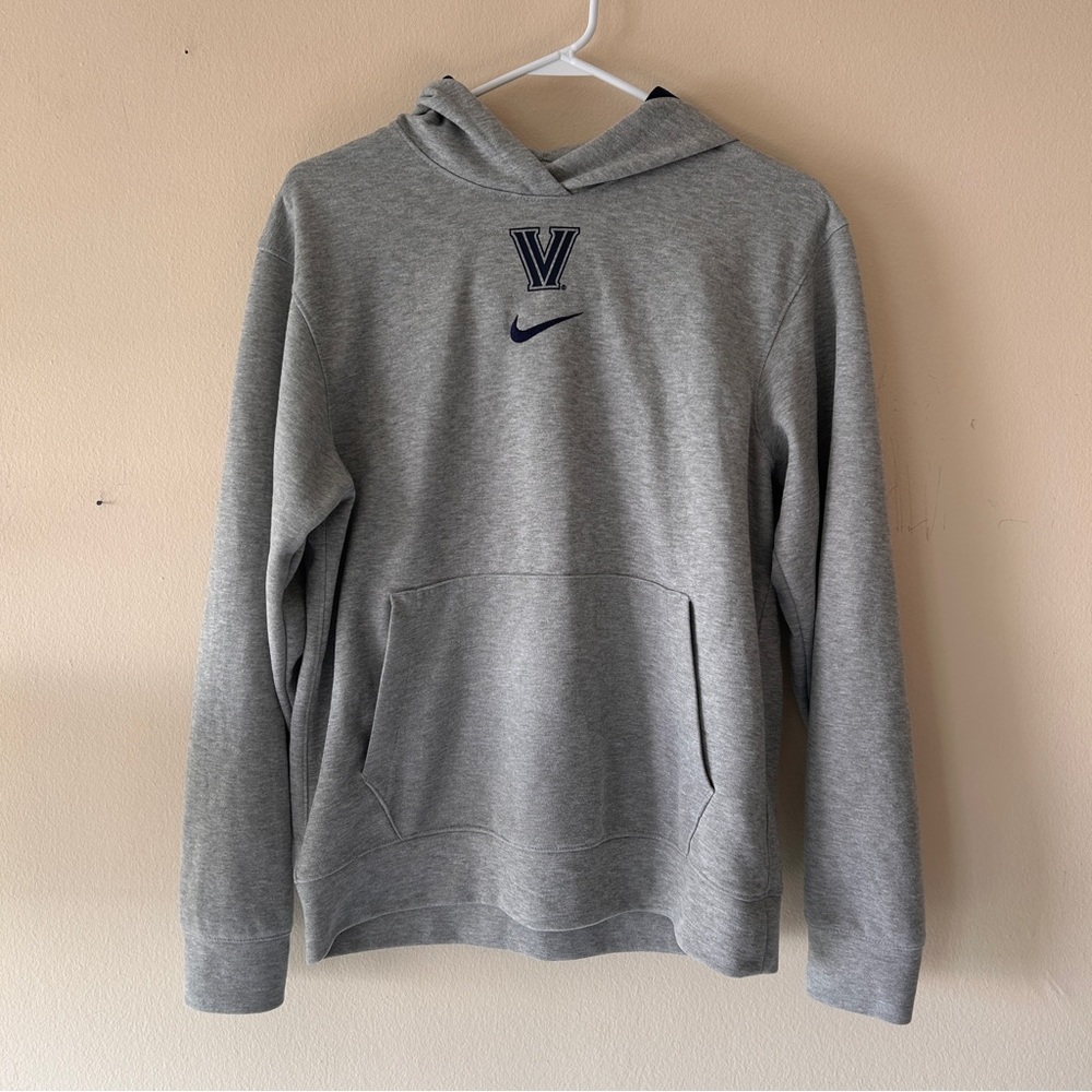 Nike Gray Villanova Pullover Hoodie with Navy Logo